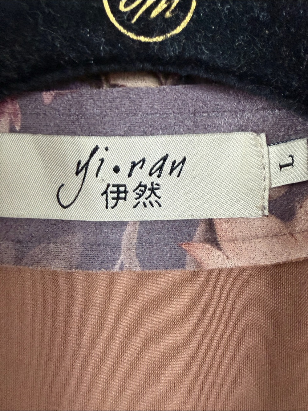 yi.ran Floral Tencel Faux Suede Trench Coat Double Breasted Midi Belted Jacket L - Picture 12 of 15